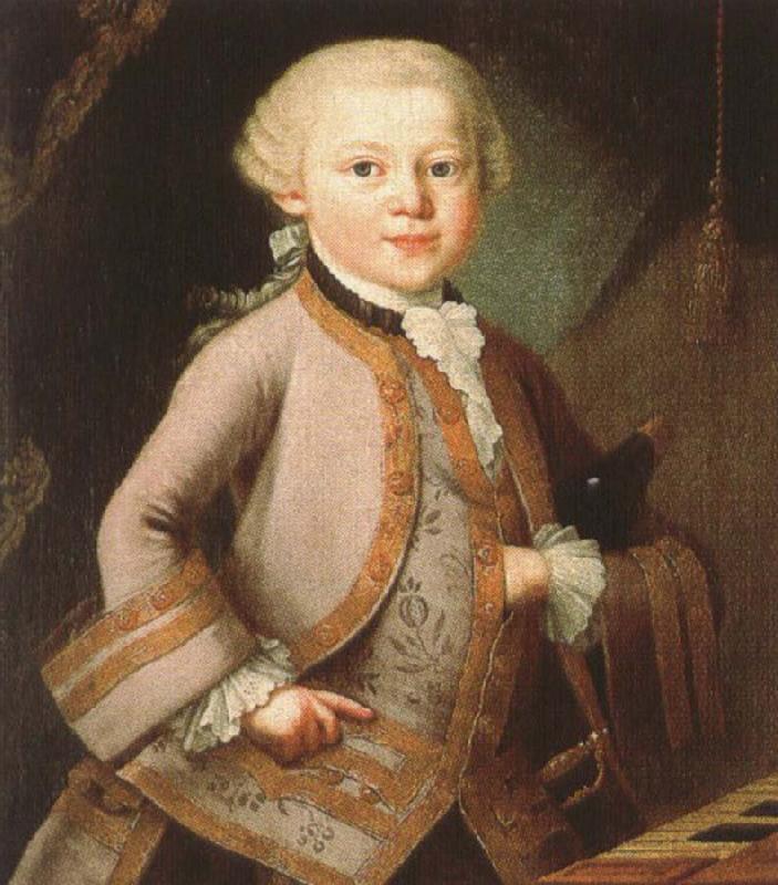 antonin dvorak mozart at the age of six in court dress, painted p a lorenzoni